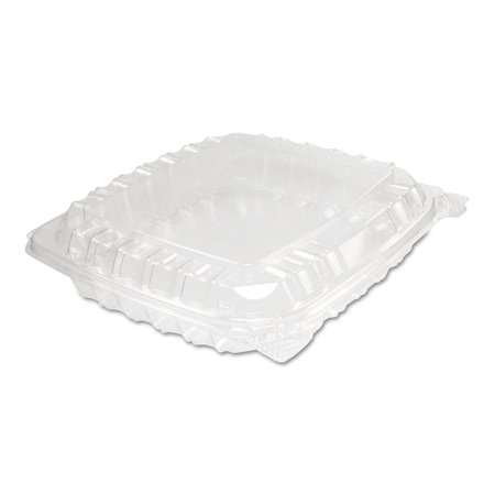 Dart ClearSeal Plastic Hinged Container, 8-5/16 x 8-5/16 x 2, Clear, PK250 C89PST1